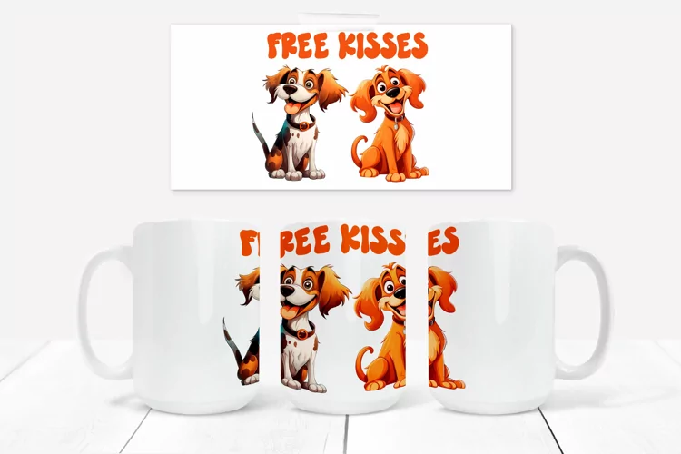Funny cute dog sublimation design wrap