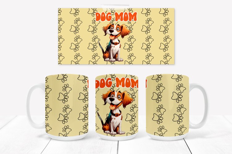 Funny cute dog sublimation design wrap | Mug animal