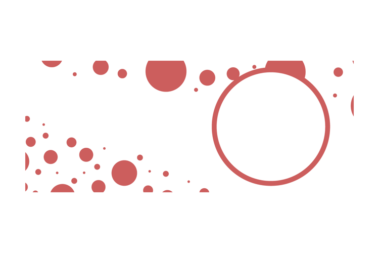 Mug dots design template printing with placeholder photo fra