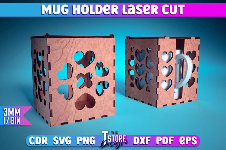 Mug Holder Laser Cut SVG | Mug Laser Cut SVG Design