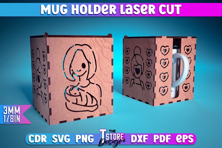 Mug Holder Laser Cut SVG | Mug Laser Cut SVG Design