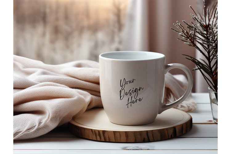 Winter Snow Coffee Mug Mockups Template Blank Mug Mock Ups