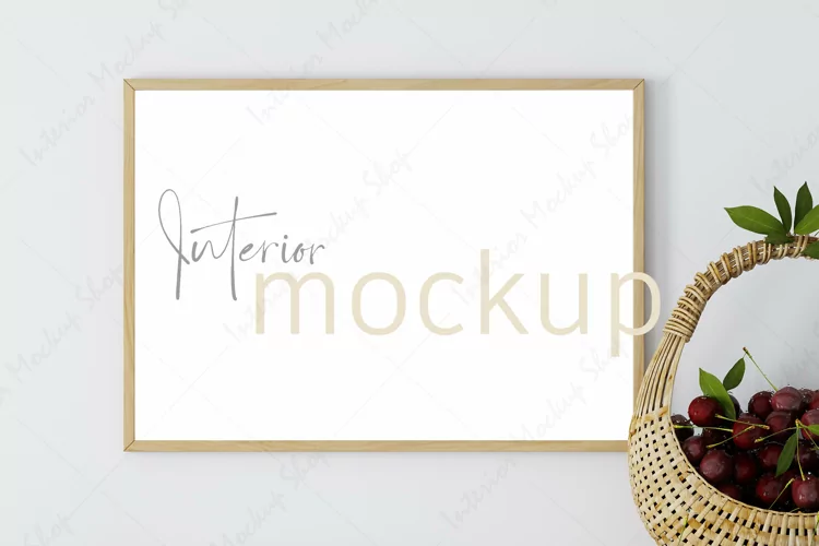 Mock up, Frame mockup in interior, Horizontal Mockup
