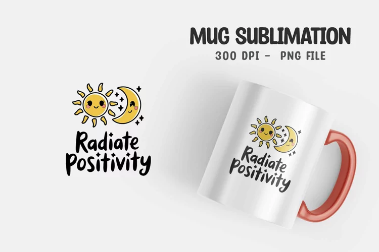 Positive quote mug sublimation
