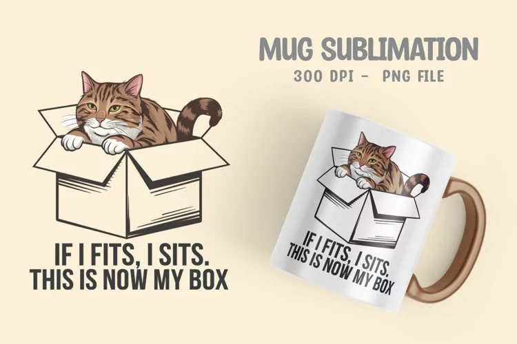 CAT SARCASTIC QUOTE SUBLIMATION mug design