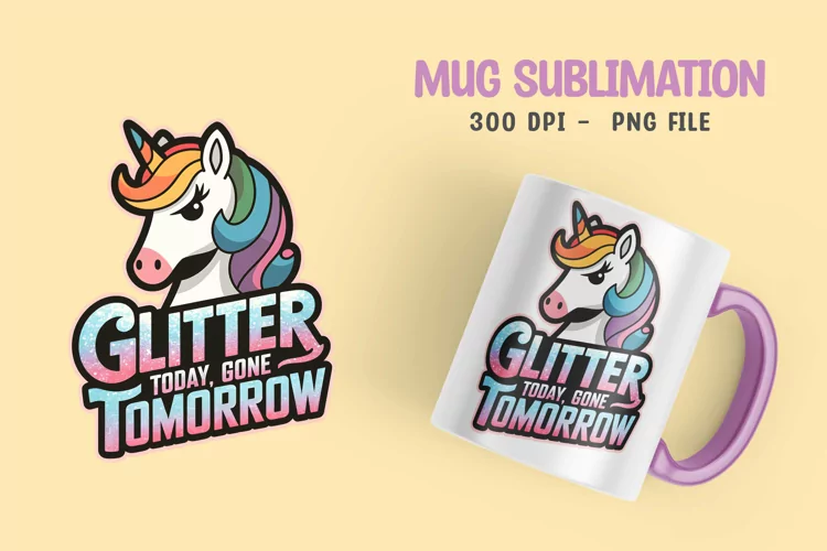 UNICORN SARCASTIC QUOTE SUBLIMATION mug design