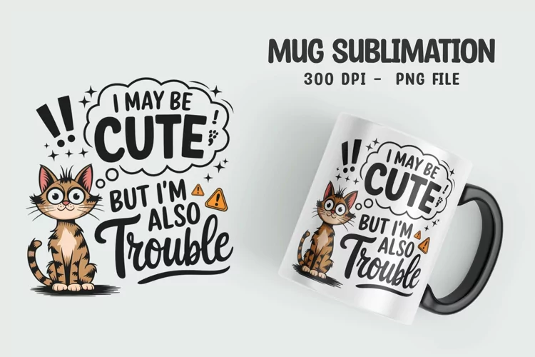 CAT SARCASTIC QUOTE SUBLIMATION mug design