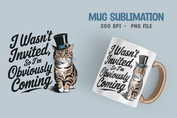 CAT SARCASTIC QUOTE SUBLIMATION mug design