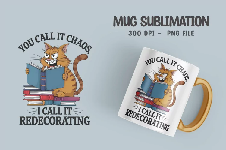 CAT SARCASTIC QUOTE SUBLIMATION mug design