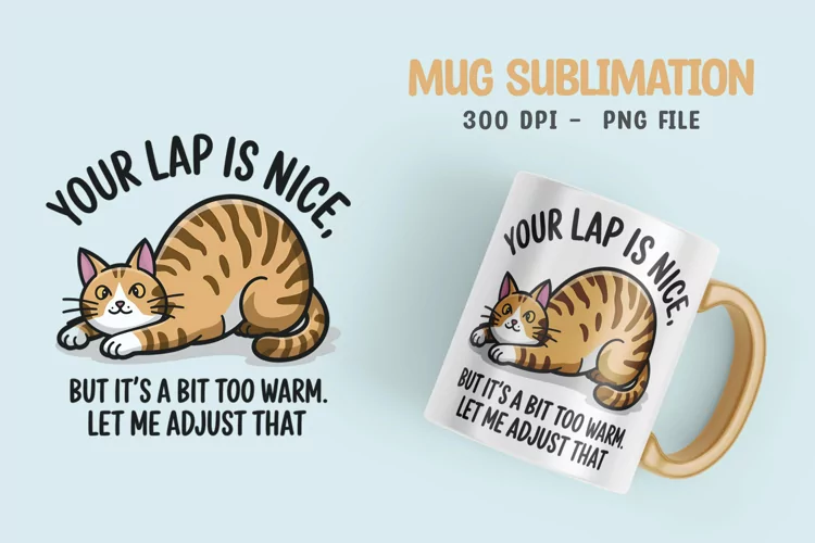 CAT SARCASTIC QUOTE SUBLIMATION mug design