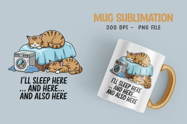 CAT SARCASTIC QUOTE SUBLIMATION mug design