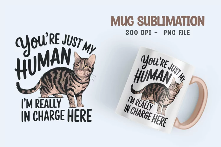 CAT SARCASTIC QUOTE SUBLIMATION mug design