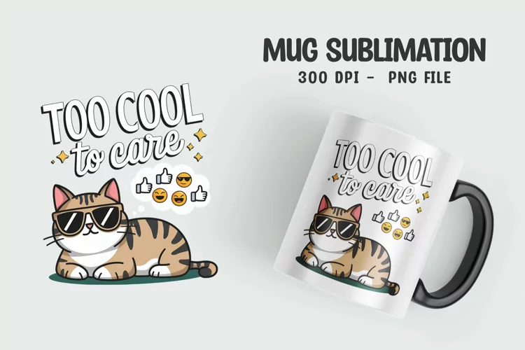 CAT SARCASTIC QUOTE SUBLIMATION mug design