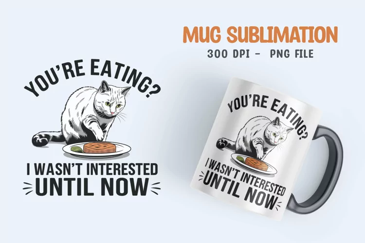 CAT SARCASTIC QUOTE SUBLIMATION mug design