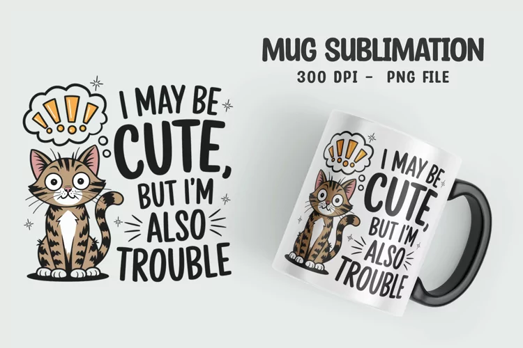 CAT SARCASTIC QUOTE SUBLIMATION mug design