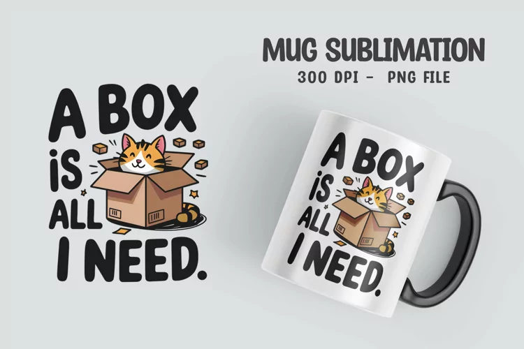 CAT SARCASTIC QUOTE Mug Sublimation Design