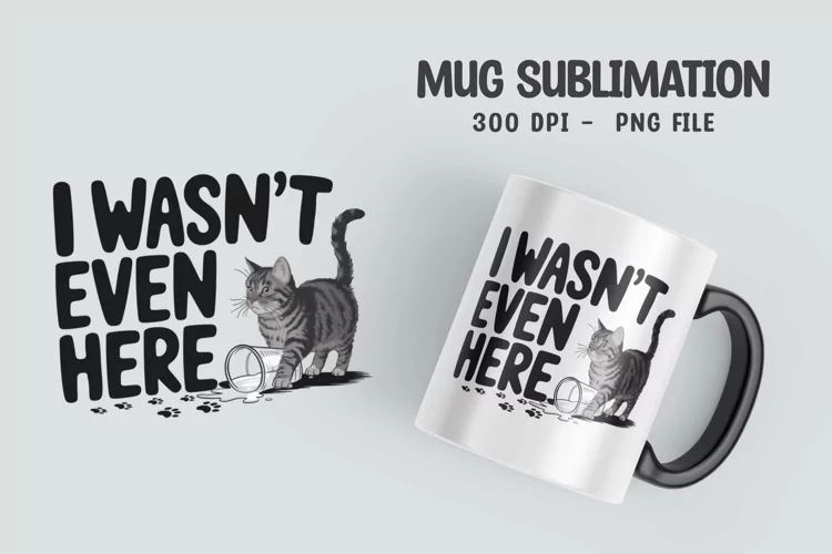 CAT SARCASTIC QUOTE Mug Sublimation Design