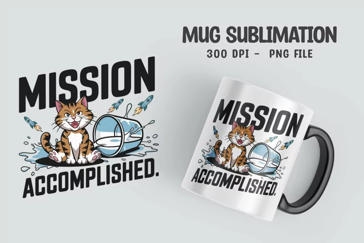 CAT SARCASTIC QUOTE Mug Sublimation Design