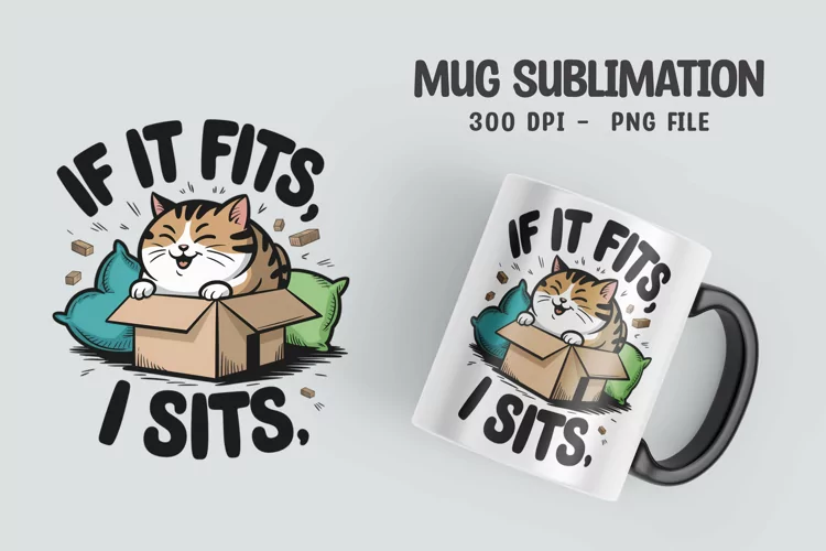 CAT SARCASTIC QUOTE Mug Sublimation Design