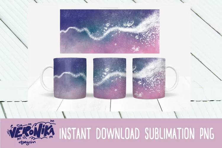 Mug sublimation. Ocean sublimation. Cosmos