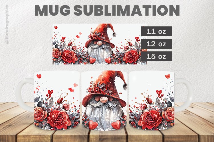 Gnome Mug Wrap Sublimation |11oz, 12oz & 15oz