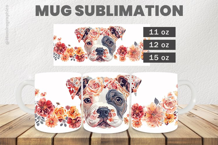 Dog Mug Wrap Sublimation |11oz, 12oz & 15oz