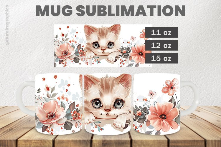 Cute Cat Sublimation |11oz, 12oz & 15oz
