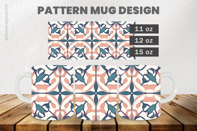 Pattern Mug Wrap Sublimation |11oz, 12oz & 15oz