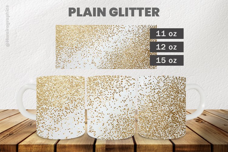 Plain Glitter Mug Wrap Sublimation |11oz, 12oz & 15oz