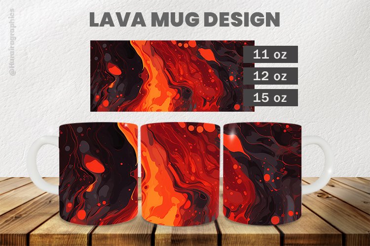 Lava Mug Wrap Sublimation |11oz, 12oz & 15oz