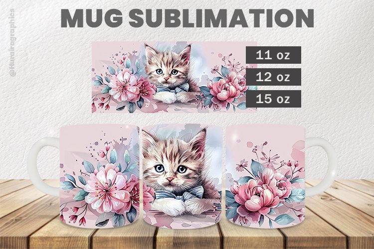 Cute Cat Sublimation |11oz, 12oz & 15oz