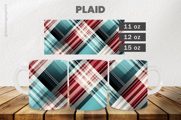 Plaid Mug Wrap Sublimation |11oz, 12oz & 15oz