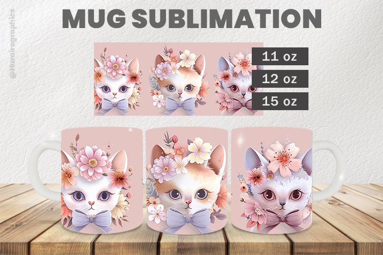 Cute Cat Sublimation |11oz, 12oz & 15oz