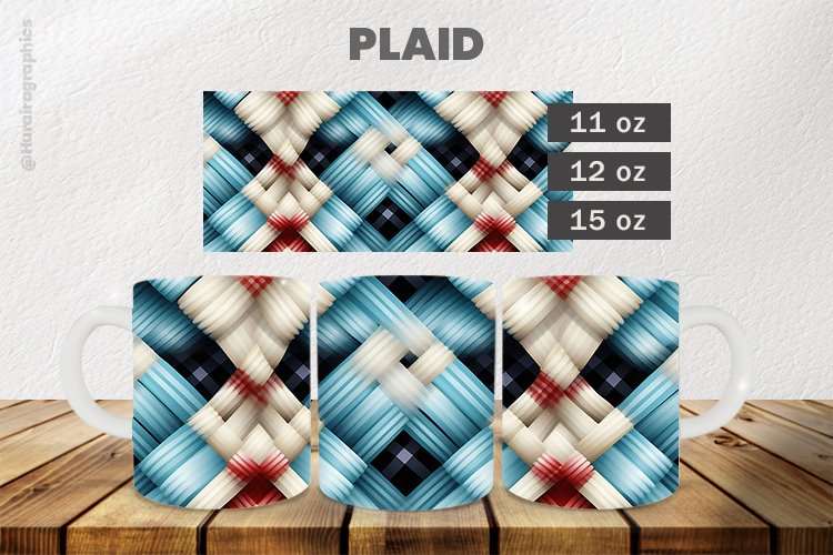 Plaid Mug Wrap Sublimation |11oz, 12oz & 15oz