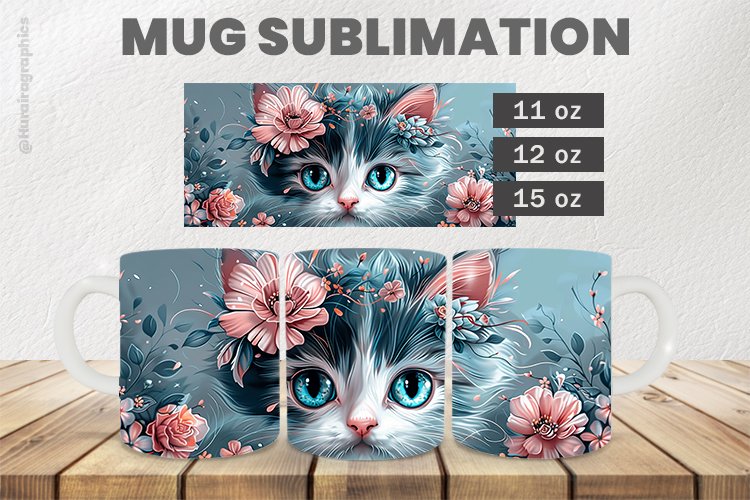 Cute Cat Sublimation |11oz, 12oz & 15oz