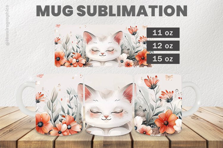 Cute Cat Sublimation |11oz, 12oz & 15oz