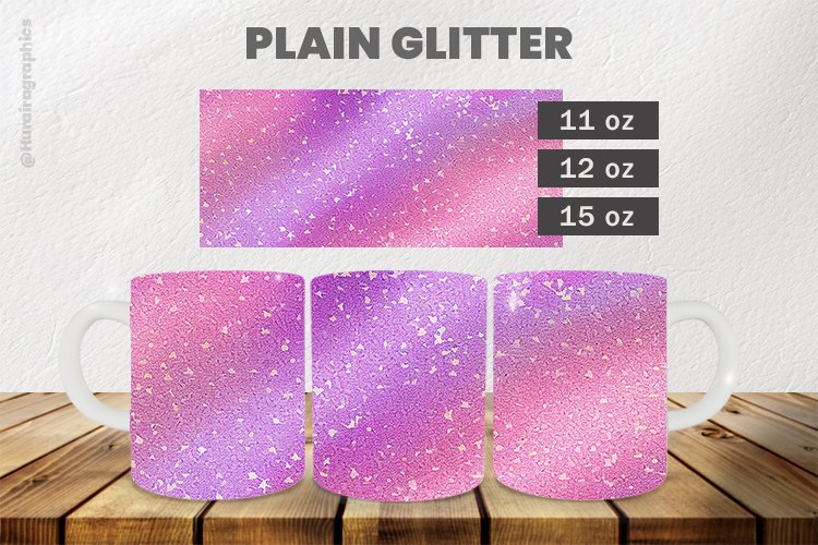 Plain Glitter Mug Wrap Sublimation |11oz, 12oz & 15oz