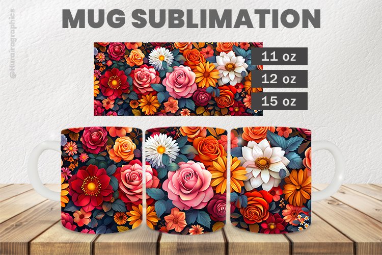 Cute Flower Sublimation |11oz, 12oz & 15oz
