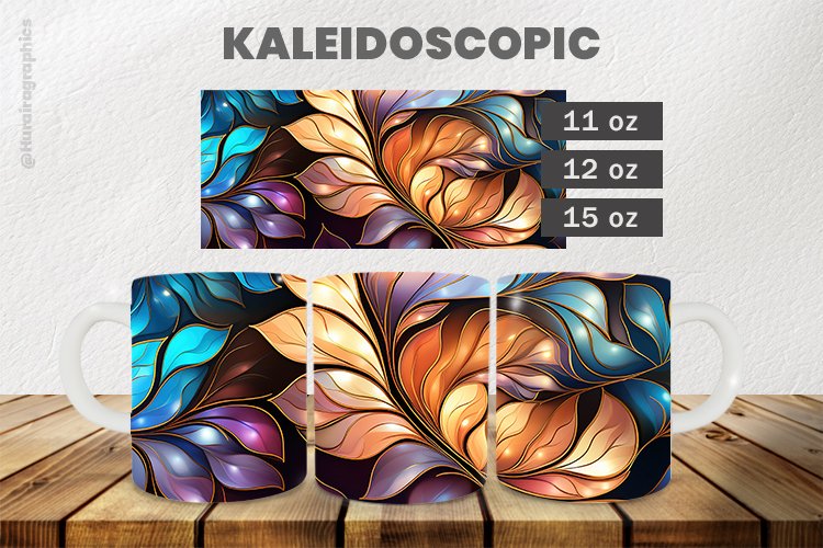 Kaleidoscopic Mug Wrap Sublimation |11oz, 12oz & 15oz