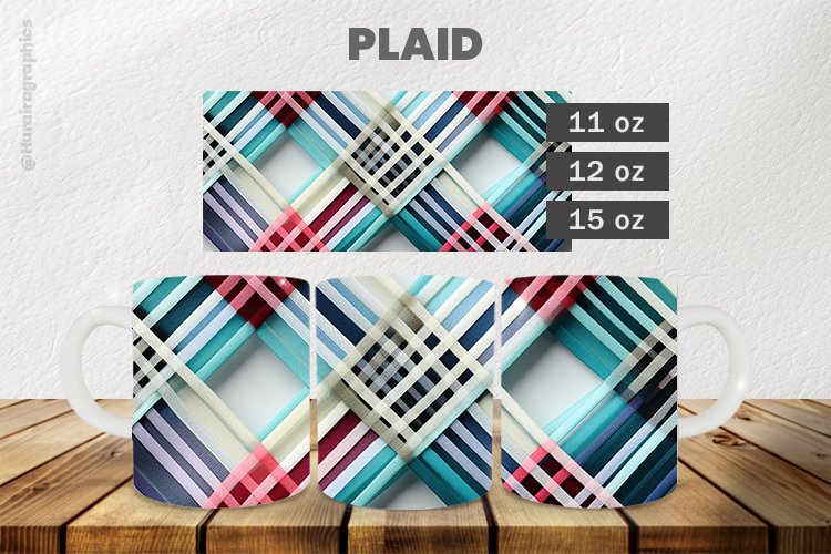 Plaid Mug Wrap Sublimation |11oz, 12oz & 15oz
