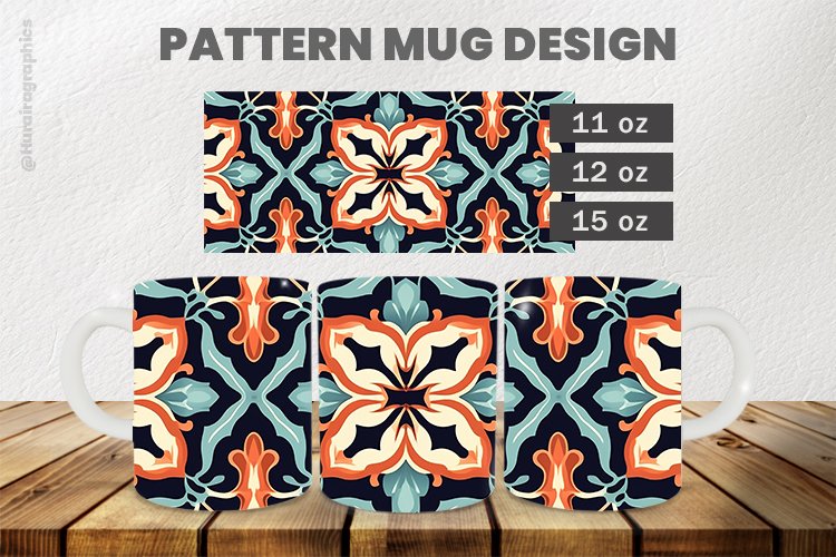 Pattern Mug Wrap Sublimation |11oz, 12oz & 15oz