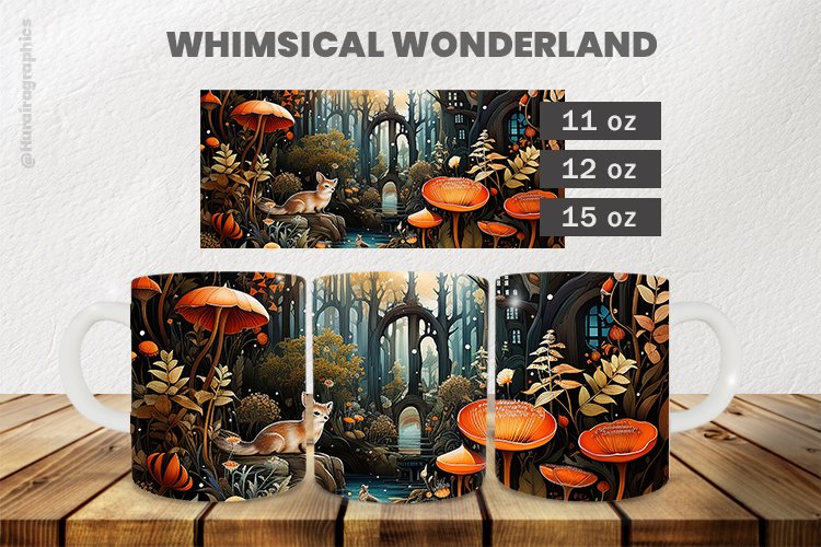 Whimsical wonderland Mug Wrap Sublimation |11oz, 12oz & 15oz
