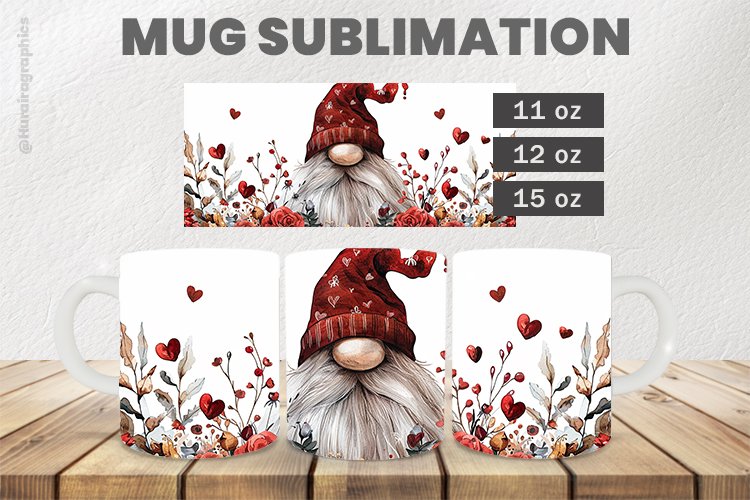 Gnome Mug Wrap Sublimation |11oz, 12oz & 15oz
