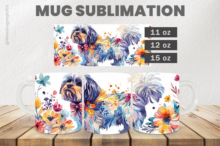 Dog Mug Wrap Sublimation |11oz, 12oz & 15oz