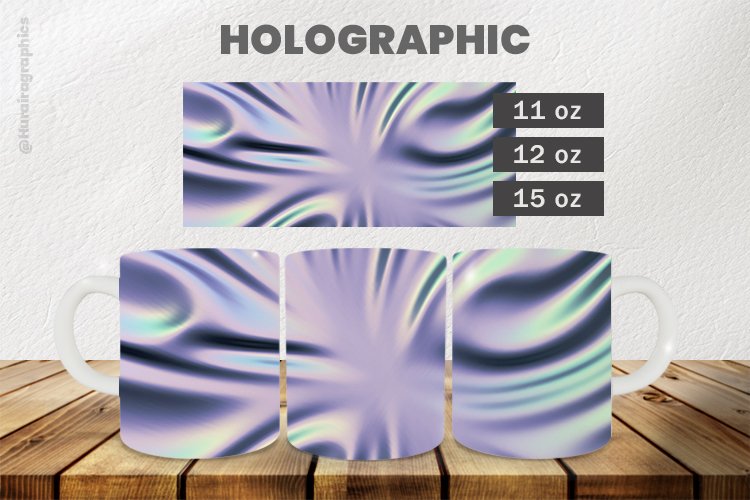 Holographic Mug Wrap Sublimation |11oz, 12oz & 15oz