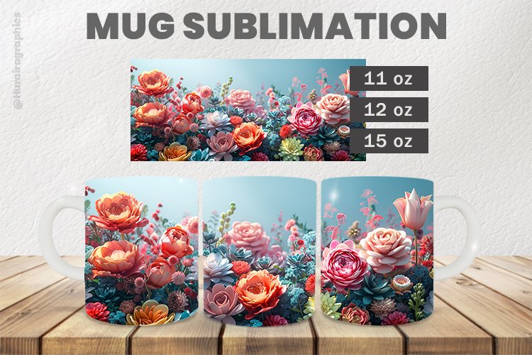 Cute Flower Sublimation |11oz, 12oz & 15oz