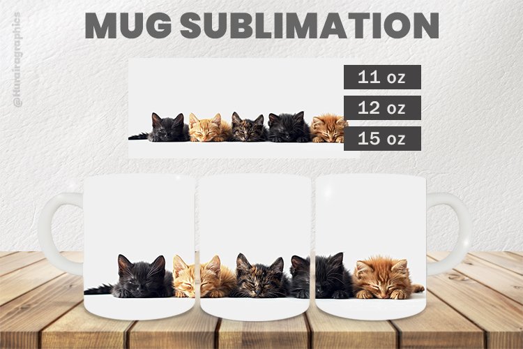 Scary Cat Mug Wrap Sublimation |11oz, 12oz & 15oz