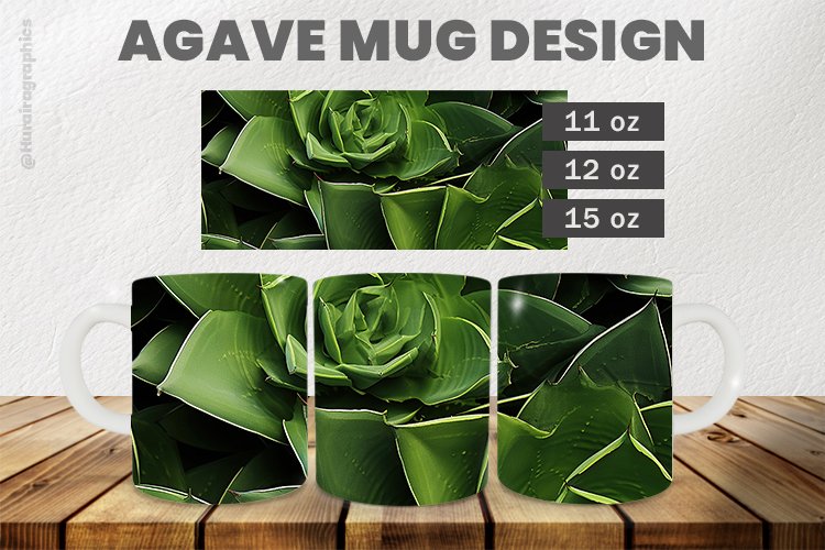 Agave Mug Wrap Sublimation |11oz, 12oz & 15oz