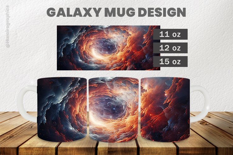Galaxy Mug Wrap Sublimation |11oz, 12oz & 15oz
