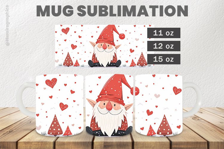 Gnome Mug Wrap Sublimation |11oz, 12oz & 15oz
